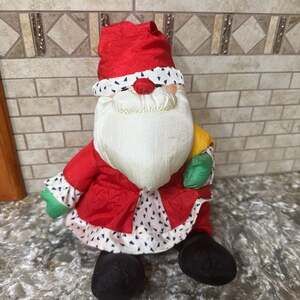 Vintage International Silver Co. Santa Claus Parachute Nylon Plush, 14 inch